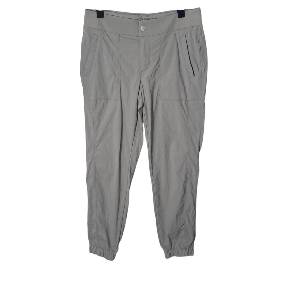 Athleta Womens Trekkie 2.0 Jogger Pants Athletic Hiking Silver Gray Size 6 - Picture 3 of 11